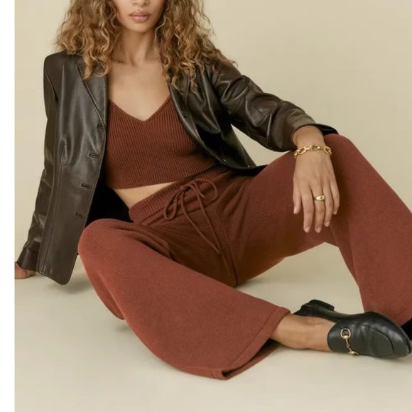 Reformation Dresses & Skirts - Reformation Lita Cropped Tank & Pant Two-Piece Set - Chestnut